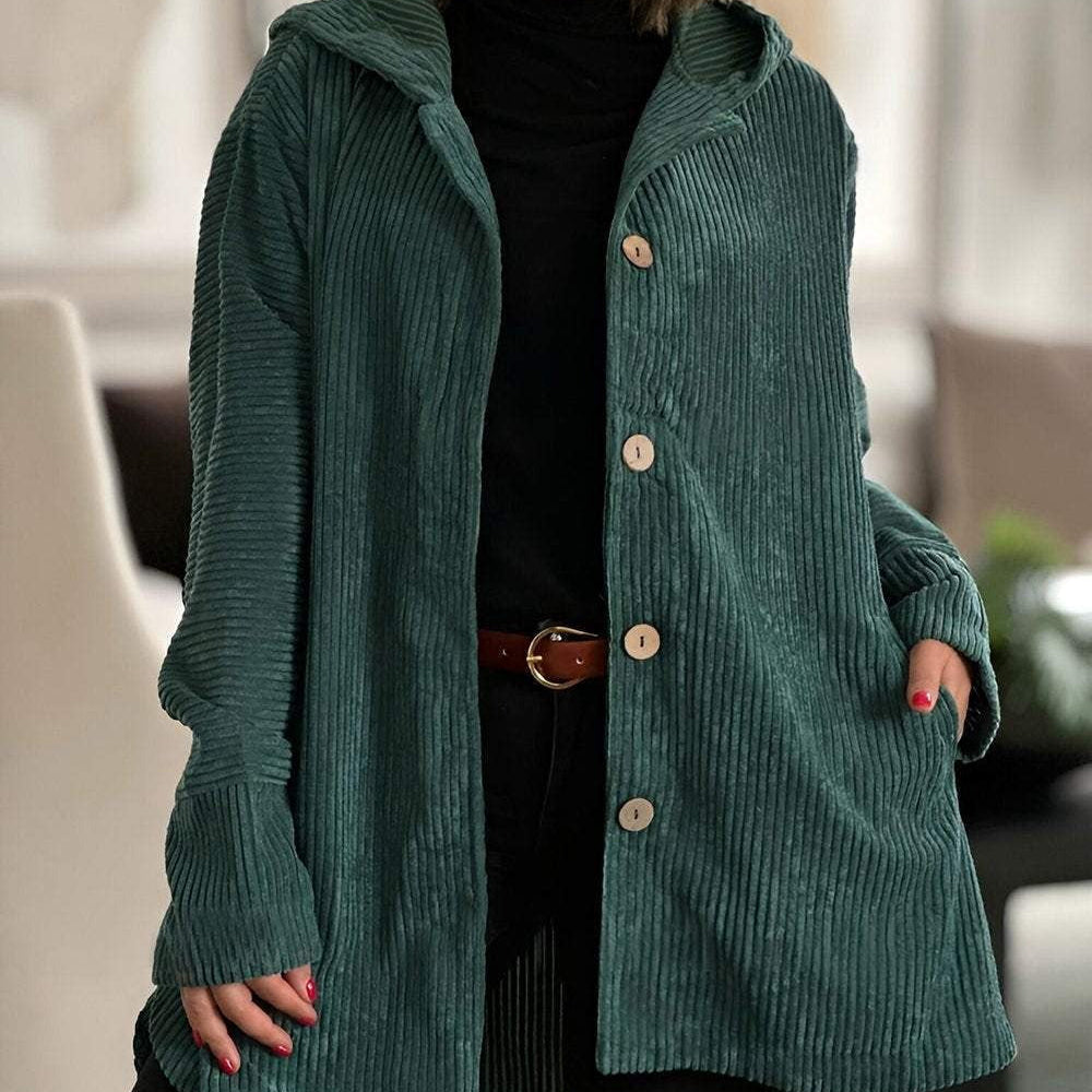 Cordia | Comfortable Cord Jacket with Hood