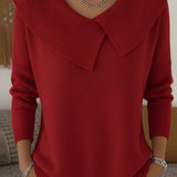 Winifred | Pleated Shawl-Collar Jumper