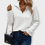 Margot | Ribbed Half-Zip Jumper