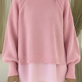 Rosemary | Layered-Look Ribbed Knit Jumper