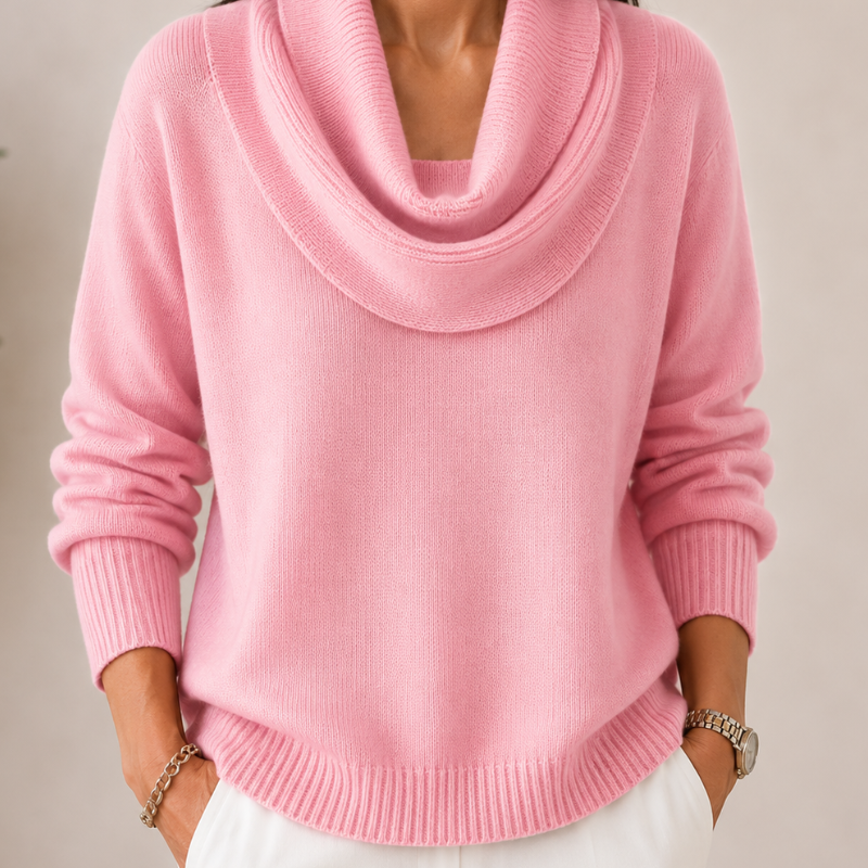 Caralina™ | Elegant Cowl Neck Knit Jumper