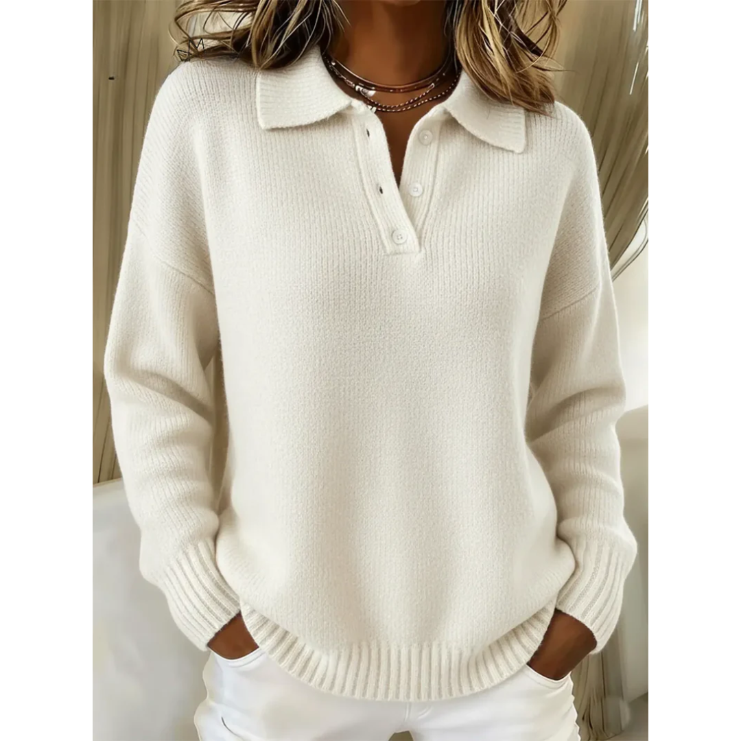 Flora | Relaxed Polo-Collar Jumper