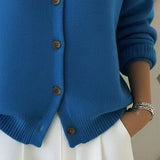 Cecilia | Button Collar Knit Cardigan