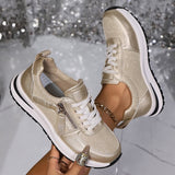 Marjorie | Metallic Chunky Trainers