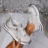Marjorie | Metallic Chunky Trainers