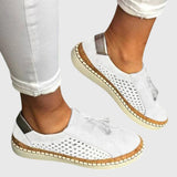 Iris | Perforated Suede Tassel Loafers