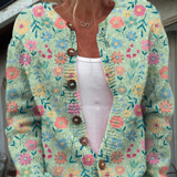 Matilda | Floral Knit Button Cardigan