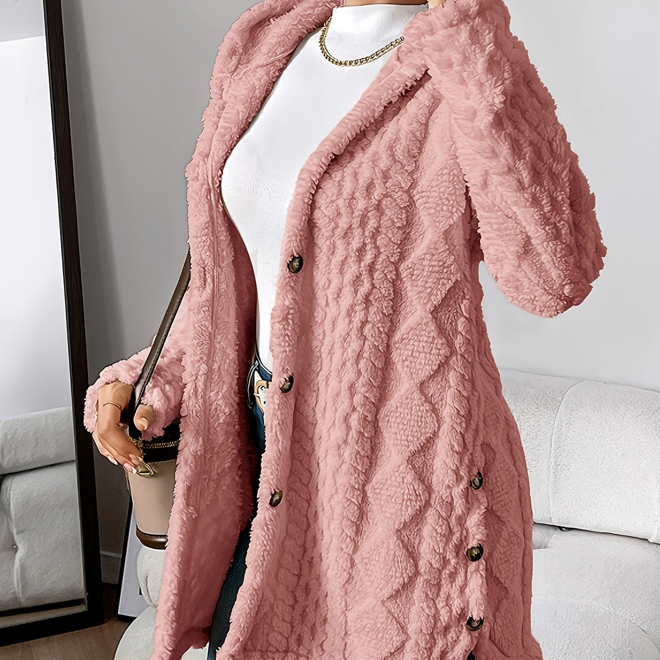 Sara - Fluffy Hooded Jacket
