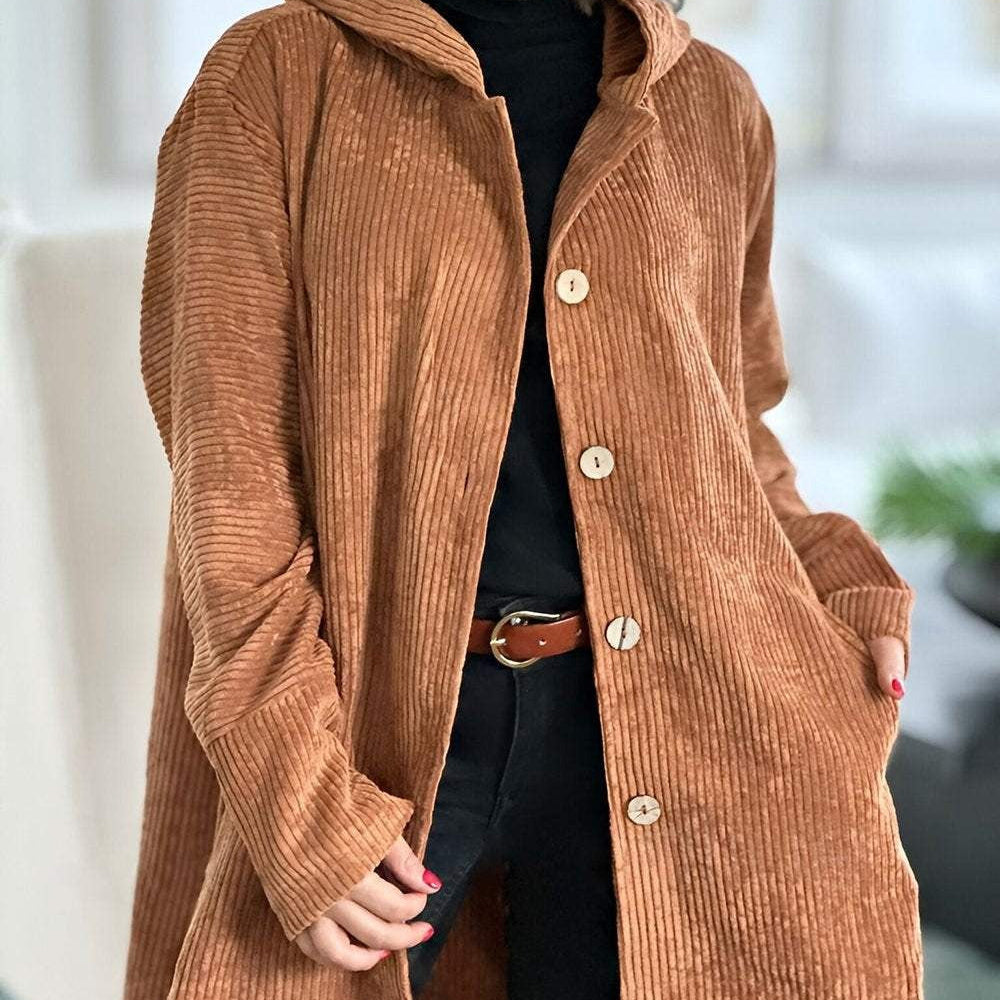 Cordia | Comfortable Cord Jacket with Hood