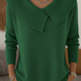 Winifred | Pleated Shawl-Collar Jumper