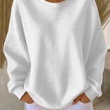 Ivy | Waffle-Knit Oversized Jumper