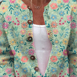 Matilda | Floral Knit Button Cardigan