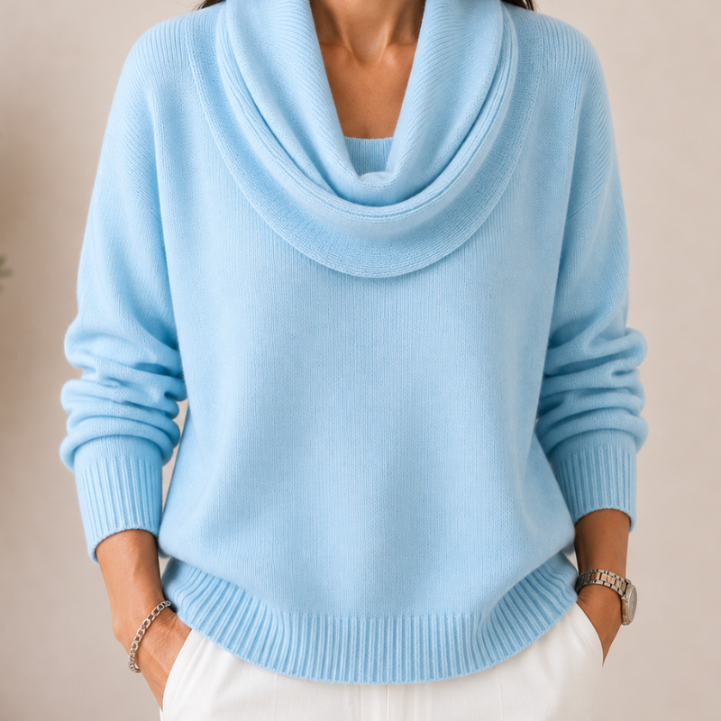 Caralina™ | Elegant Cowl Neck Knit Jumper