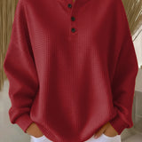 Mabel | Cosy Waffle Henley Tops