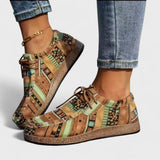 Flora | Orthopaedic Patchwork Print Sneakers