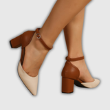 Marielle | Two Tone Strap Heels