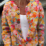 Iris | Floral Print Knit Cardigan