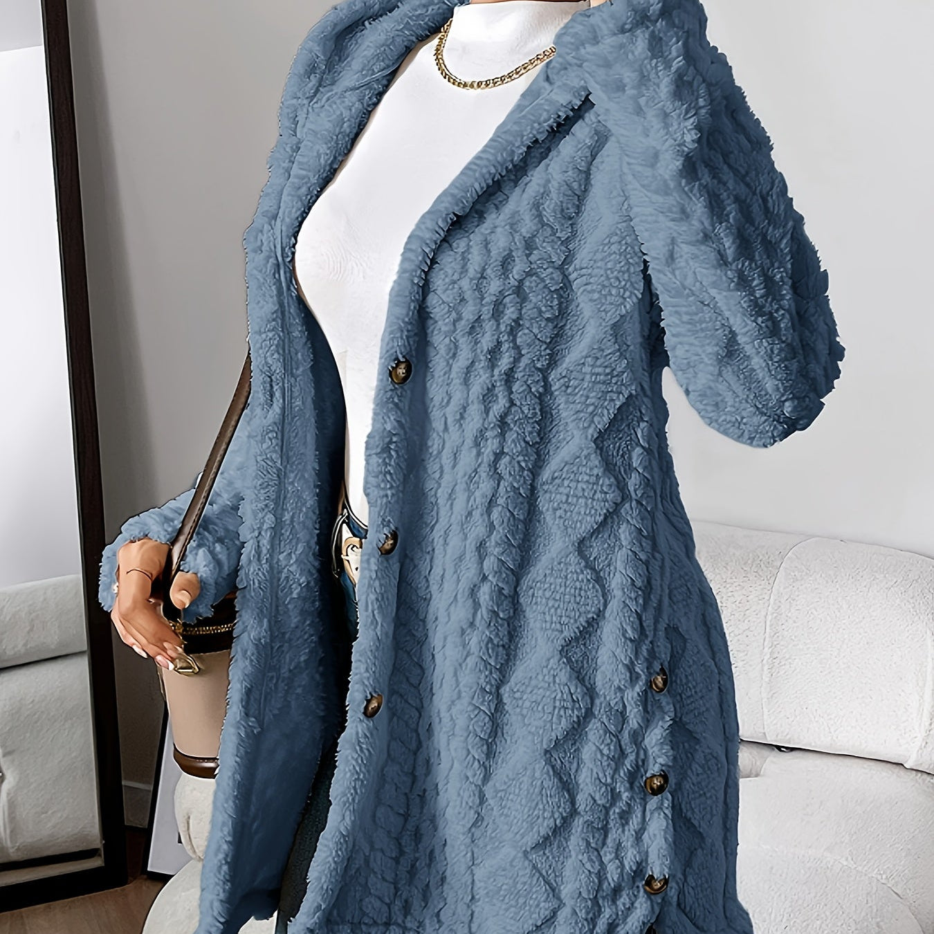 Sara - Fluffy Hooded Jacket