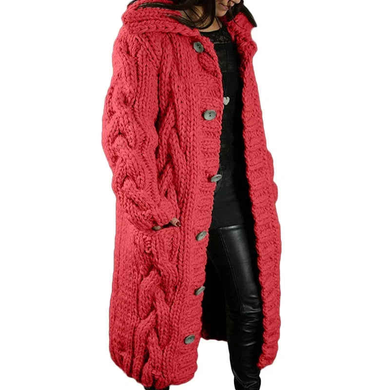 Winifred | Cable-Knit Hooded Cardigan