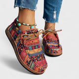 Flora | Orthopaedic Patchwork Print Sneakers