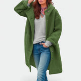 Maude | Hooded Longline Wool-Blend Coat
