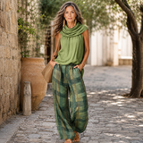 Flora | Checked Two-Piece Trouser Set