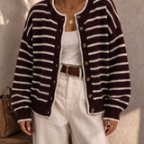 Mabel | Striped Knit Cardigan