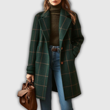 Gwendolen | Checked Wool-Blend Coat