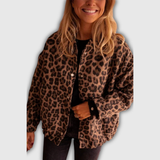 Beryl | Leopard-Print Button Jacket