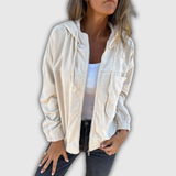 Eileen | Cord Hooded Zip Jacket