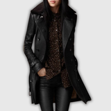 Carolina - Elegant Leather Coat