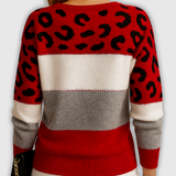 Dorothy | Leopard-Print Colour-Block Jumper