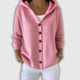 Clara | Button-Front Knitted Hoodie