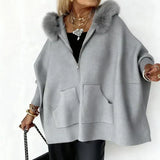 ARABELLE | Casual Coat with Hood & Fur Collar