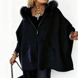 ARABELLE | Casual Coat with Hood & Fur Collar