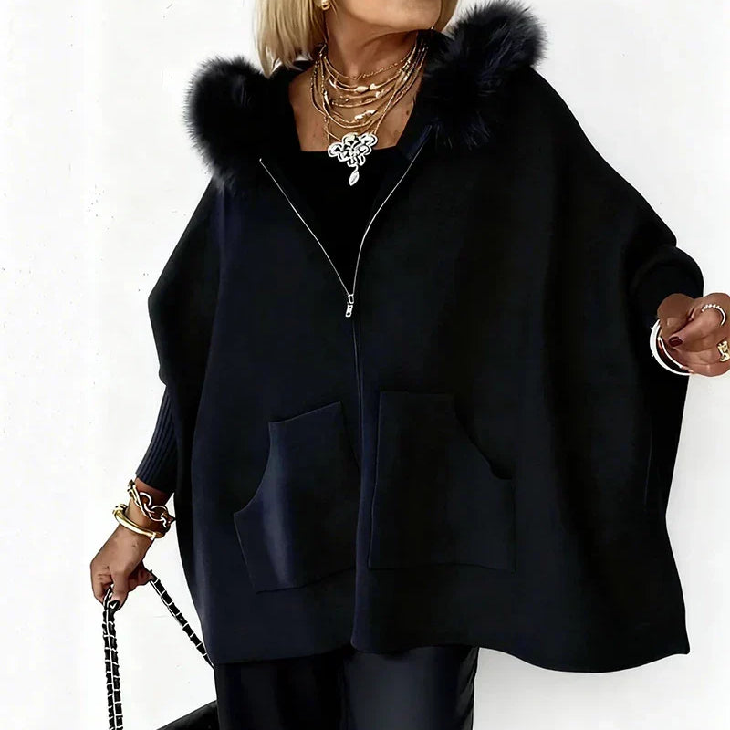 ARABELLE | Casual Coat with Hood & Fur Collar