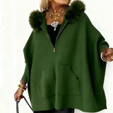 ARABELLE | Casual Coat with Hood & Fur Collar