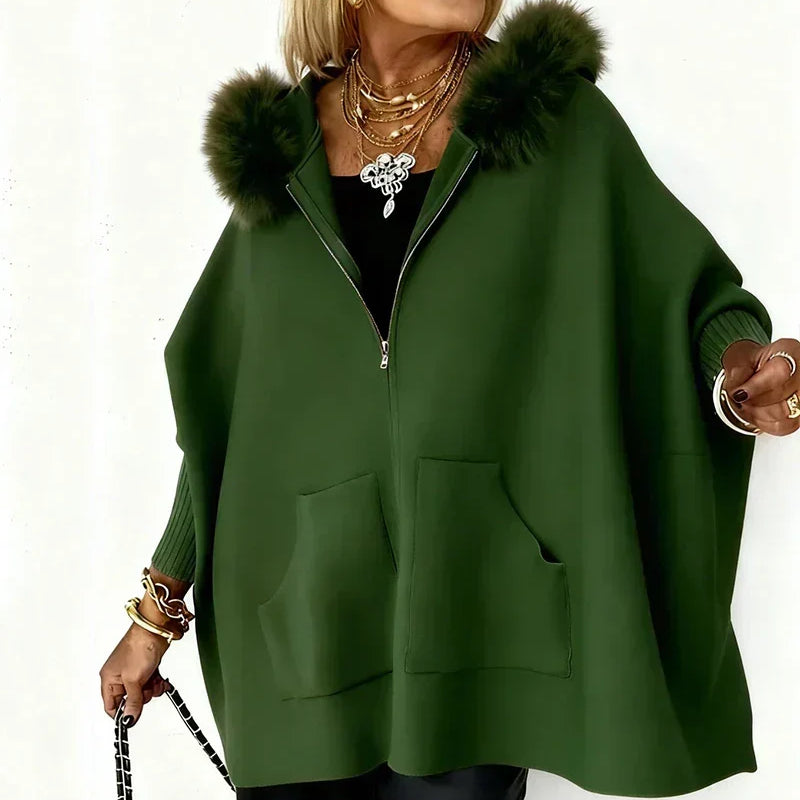 ARABELLE | Casual Coat with Hood & Fur Collar