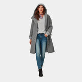 Maude | Hooded Longline Wool-Blend Coat