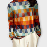 Jana | Patchwork Roll Neck Sweater