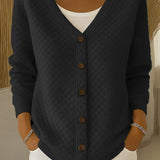 Elsie | Quilted Button-Front Cardigan