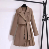 LOUISA | ELEGANT COAT WITH PLEATED DETAILS