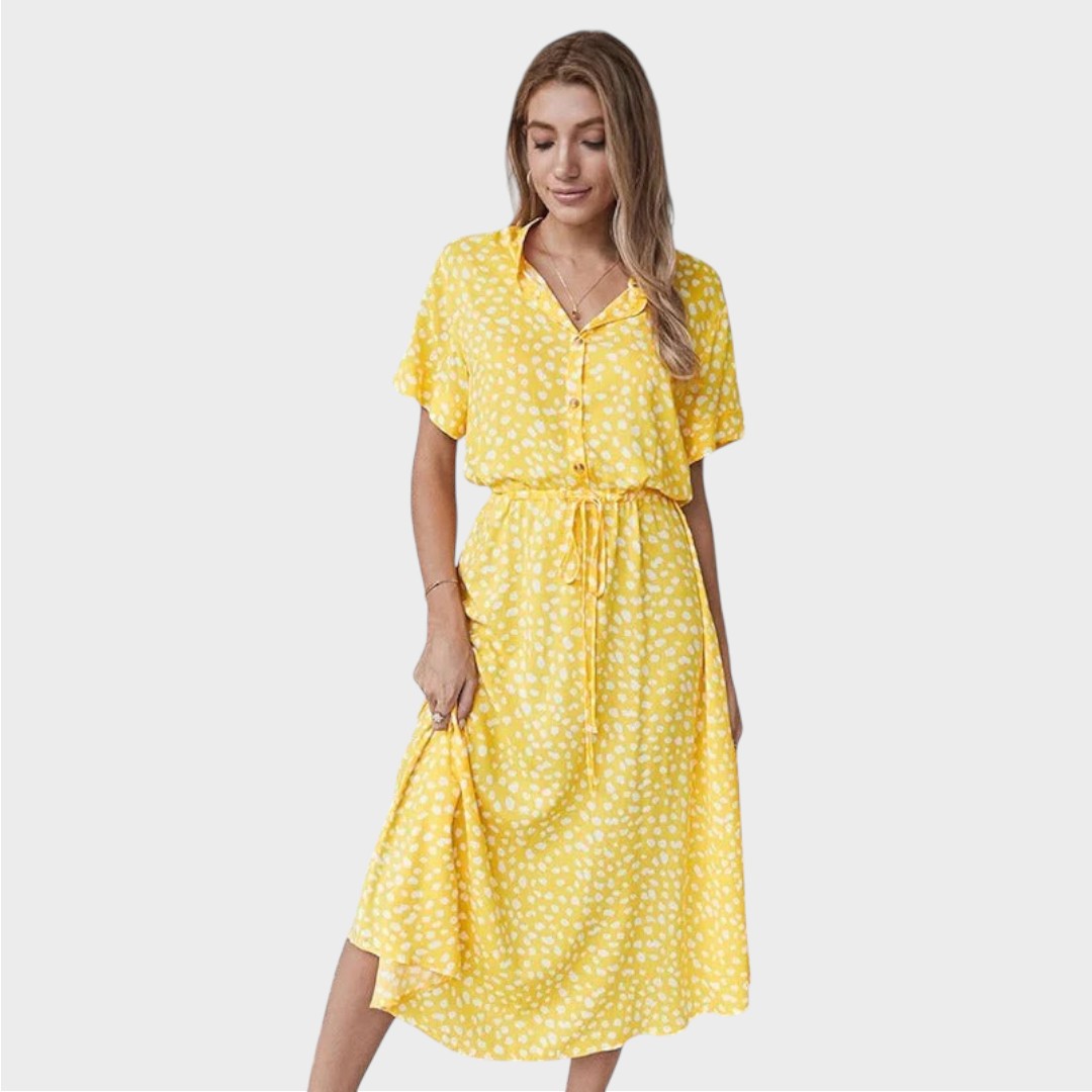 Madelina | Elegant Multicoloured Summer Dress