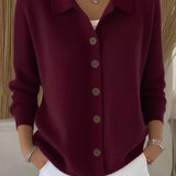 Josephine | Button-Front Collar Cardigan
