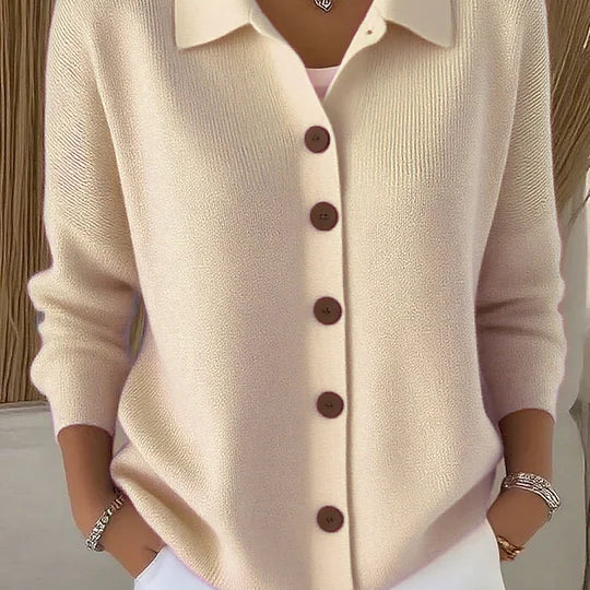 Josephine | Button-Front Collar Cardigan