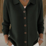 Josephine | Button-Front Collar Cardigan