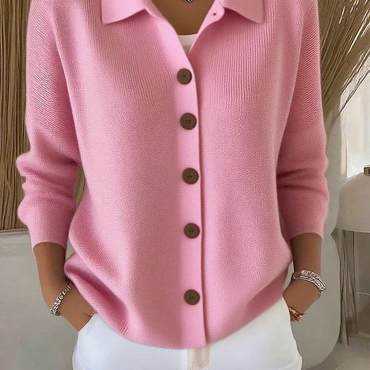 Josephine | Button-Front Collar Cardigan