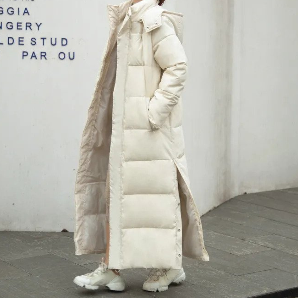Beatrice | Longline Quilted Hooded Coat