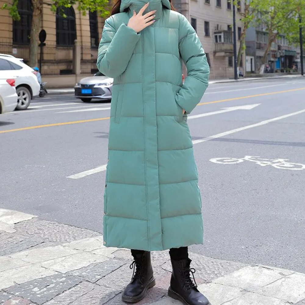 Beatrice | Longline Quilted Hooded Coat