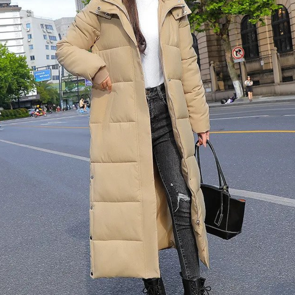 Beatrice | Longline Quilted Hooded Coat